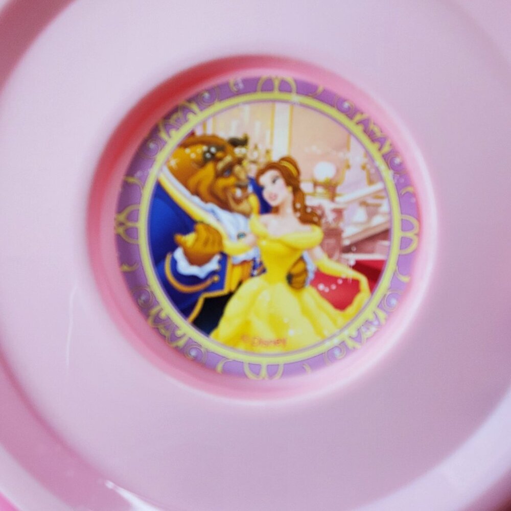 Disney Princess Belle & Beast Childs Play Tea Set Cups Saucers Teapot Spoons - Picture 11 of 12